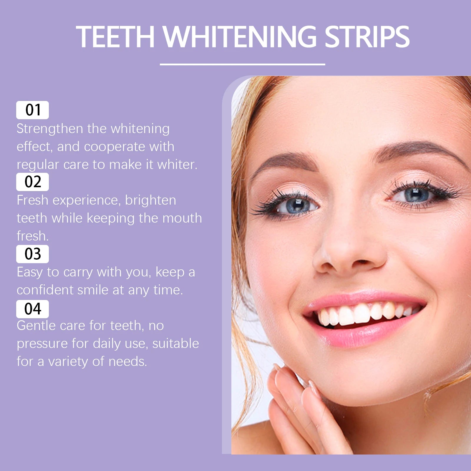 Oralhoe 7pcs Teeth Whitening Strips Remove Yellow Plaque Perfect Smile Mint Fresh Breath Peroxide Free Teeth Bleaching Strips