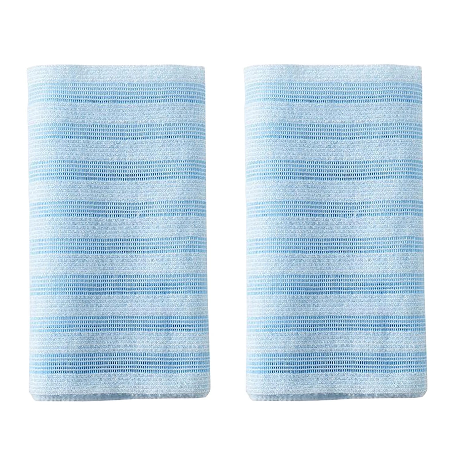 2Pcs Exfoliating Antibacterials Shower Towel Japanese and Korean Long Bath Towel Striped Body Cleansing Bath Towel Men Women