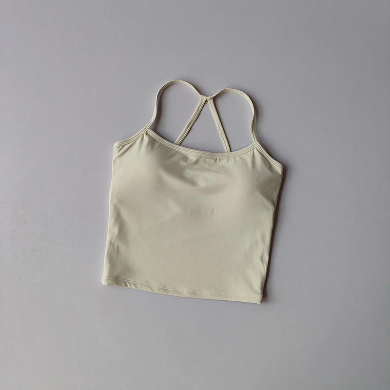 2PCS Gym Fitness Medium-intensity Sports Vest Beauty Back Yoga Suit Sports Bra Women Pilates Bra High Waist Hip Lift Shorts Set