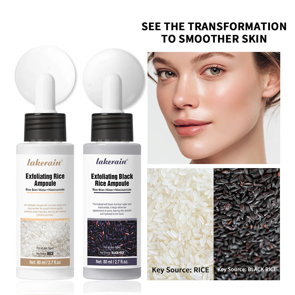 Rice Peeling Ampoule Soft Exfoliating Face and Body Scrub Dead Skin Cells Blackhead Remover for All Skin Types korean skin care