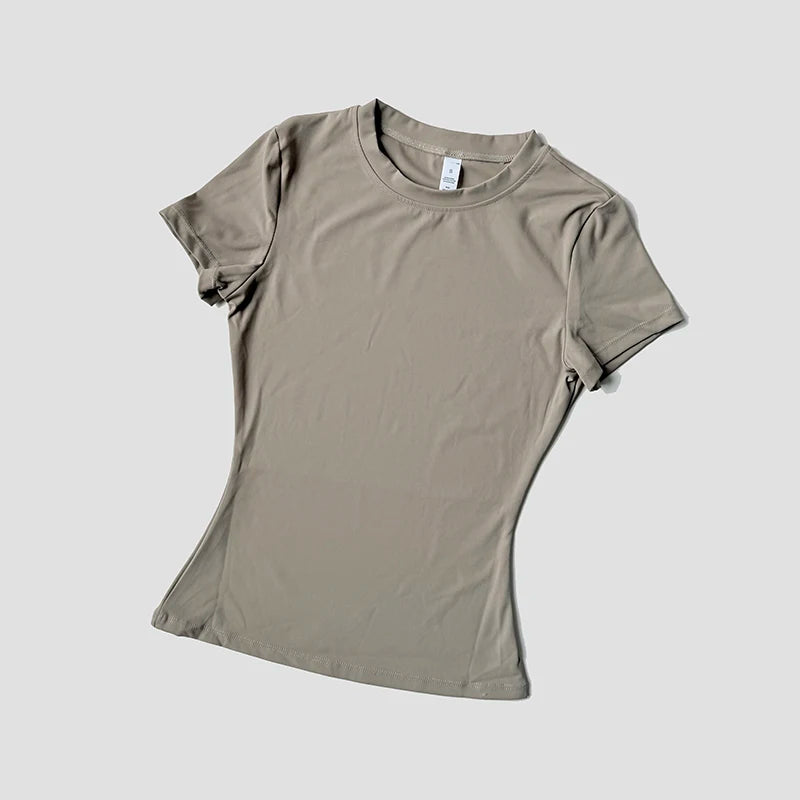 Women Yoga Top Seamless Sport T Shirts Fitness Clothes Short Sleeve Yoga Shirt Gym Top Running Active Wear