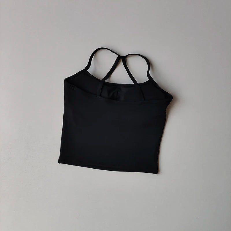 2PCS Gym Fitness Medium-intensity Sports Vest Beauty Back Yoga Suit Sports Bra Women Pilates Bra High Waist Hip Lift Shorts Set
