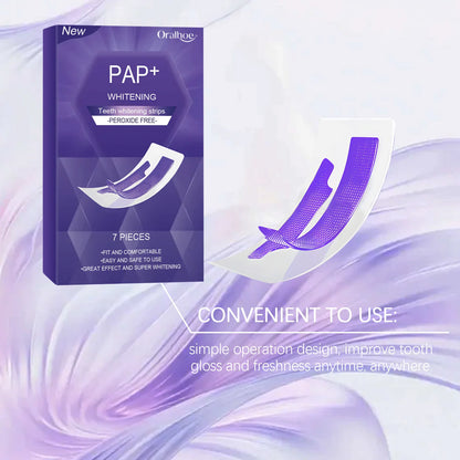 Oralhoe 7pcs Teeth Whitening Strips Remove Yellow Plaque Perfect Smile Mint Fresh Breath Peroxide Free Teeth Bleaching Strips