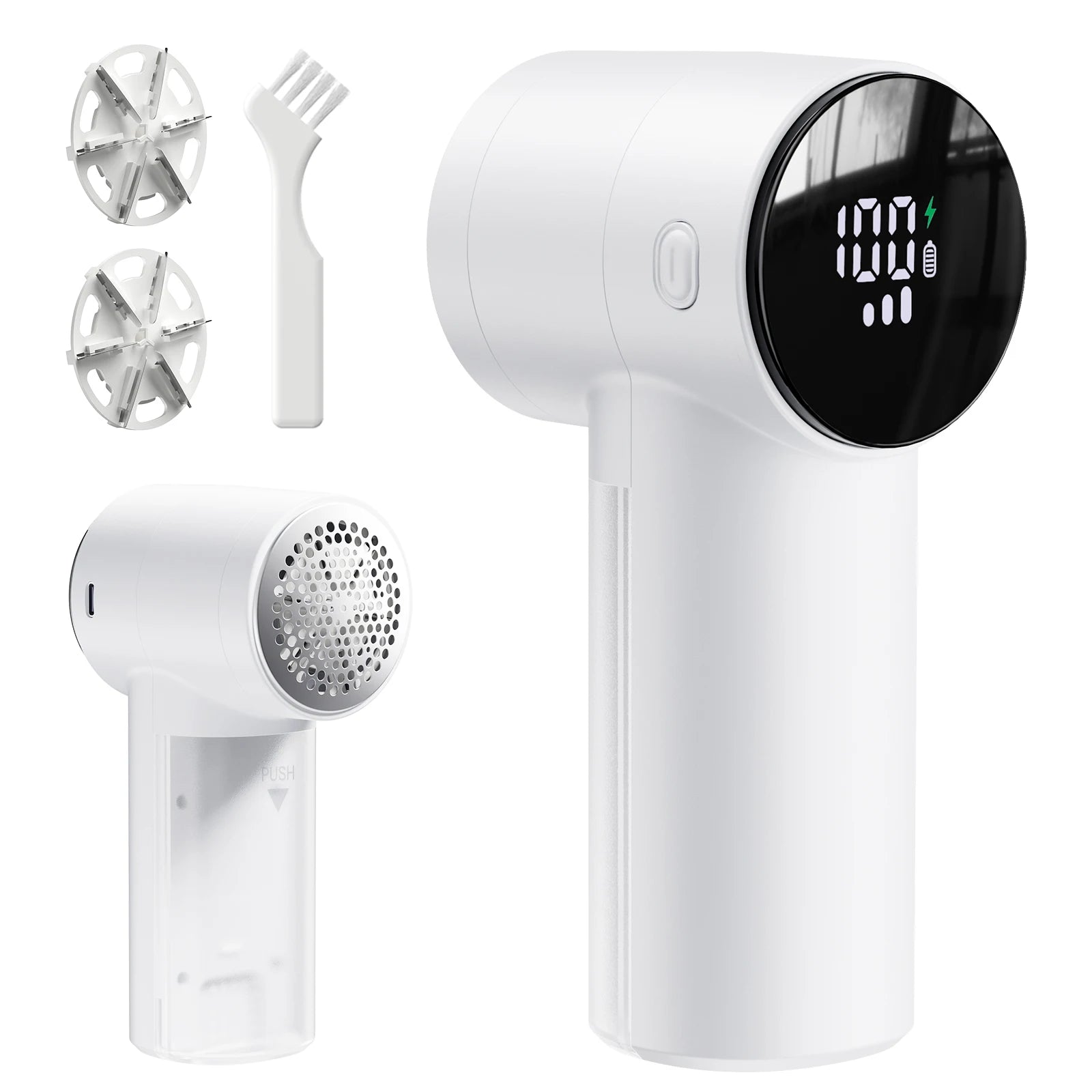 Fabric Shaver Rechargeable Lint Shaver with Digital Display 3-Speeds Sweater Shaver Electric Portable Lint Remover for Clothes