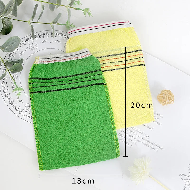 5Pcs Exfoliating Bath Pad Towels Set Korean Italy Asian Exfoliating Bath Washcloth Body Scrub Shower Soft Polyester Cotton