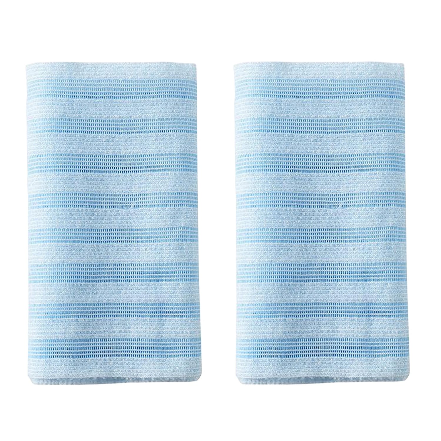 2Pcs Exfoliating Antibacterials Shower Towel Japanese and Korean Long Bath Towel Striped Body Cleansing Bath Towel Men Women