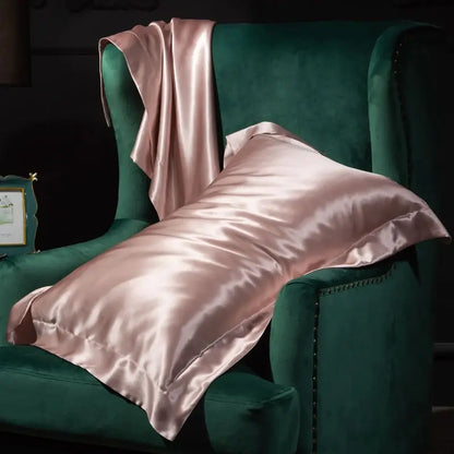 2X 100% Natural Double Sided Mulberry Silk Pillowcase for Hair and Skin 25MM Breathable Lyocell Fiber