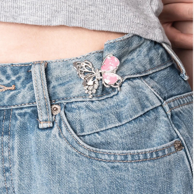 Butterfly Waist Adjusters Waists Cinching Clip for Pants Jeans Waists Tighteners for Oversized Waist Adjust Nonsewing