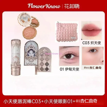 Flower Knows Butterfly Cloud Shoulder Makeup Set Gift Box Cosmetics Lipstick Lip Blush Eyeshadow Makeup Bag
