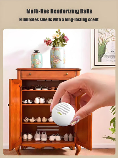 6/18 PCS Shoe Deodorizer Balls Reusable Solid Scented Odor Eliminator for Sneakers Closet Drawer Effective