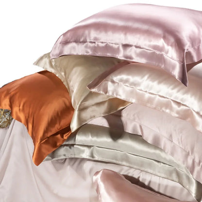 2X 100% Natural Double Sided Mulberry Silk Pillowcase for Hair and Skin 25MM Breathable Lyocell Fiber