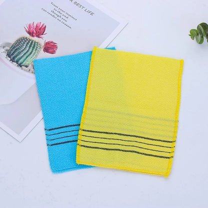 5Pcs Exfoliating Bath Pad Towels Set Korean Italy Asian Exfoliating Bath Washcloth Body Scrub Shower Soft Polyester Cotton