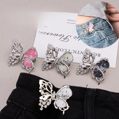 Butterfly Waist Adjusters Waists Cinching Clip for Pants Jeans Waists Tighteners for Oversized Waist Adjust Nonsewing