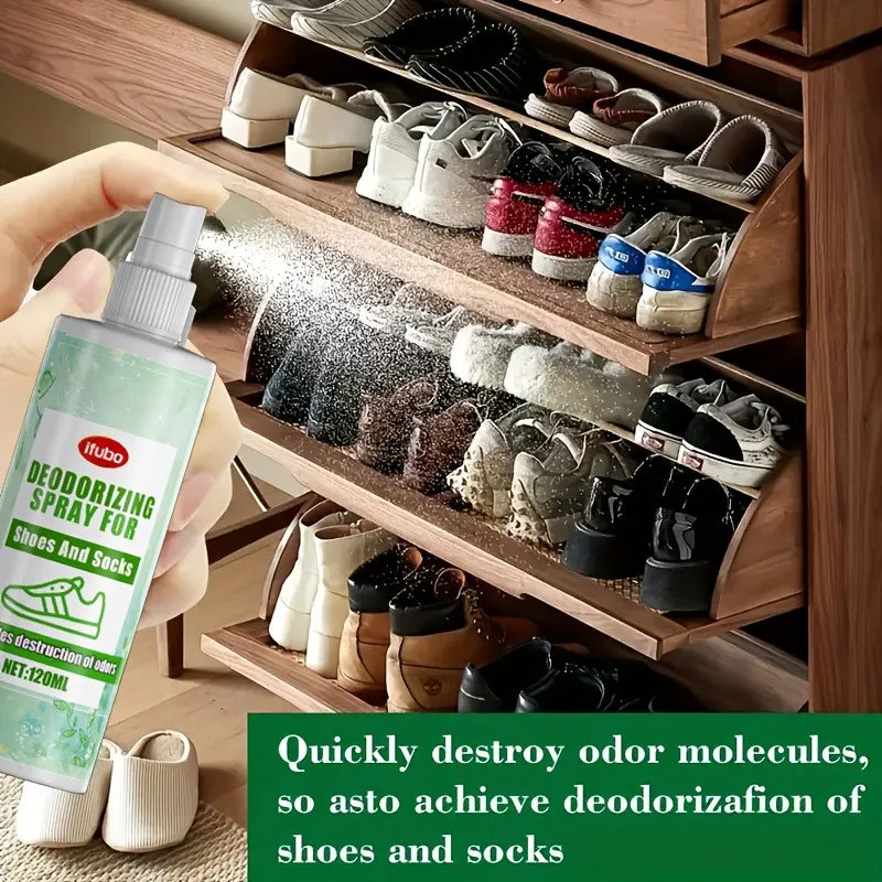 Multifunctional Shoe &amp; Sock Deodorant Spray: Eliminates Odors in Restrooms/Kitchens/Car Interiors, Shoe Cabinet Care