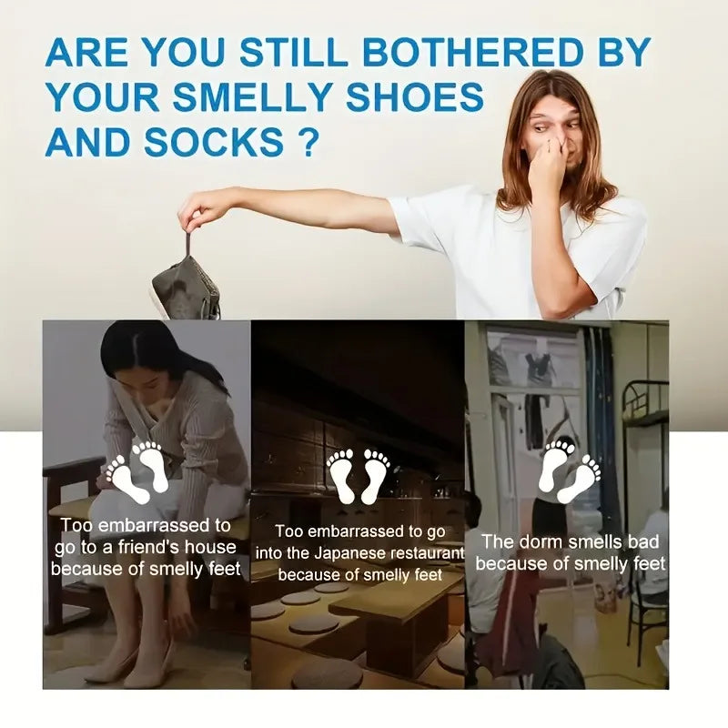 Multifunctional Shoe &amp; Sock Deodorant Spray: Eliminates Odors in Restrooms/Kitchens/Car Interiors, Shoe Cabinet Care