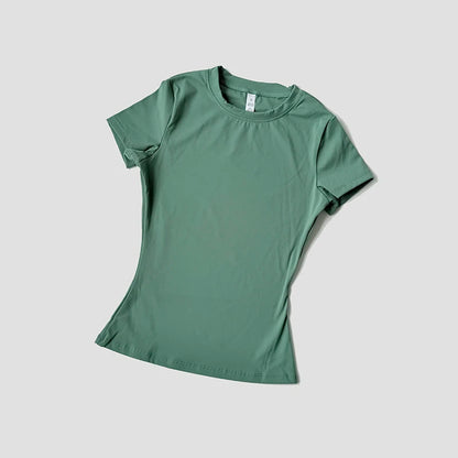 Women Yoga Top Seamless Sport T Shirts Fitness Clothes Short Sleeve Yoga Shirt Gym Top Running  Active Wear
