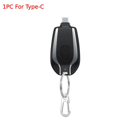 3-1PCS Mini Battery Pack Fast Charging Backup Power Bank Android Portable Charger Keychain Charger With Type-C Ultra-Compact