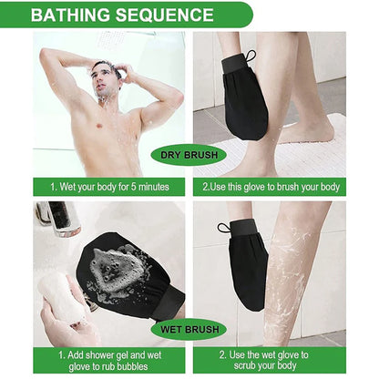 【AD】Moroccan Hammam Bath Scrub Glove Exfoliating Body Facial Tan Massage Glove Exfoliator Glove Random Color Bath Shower Wash
