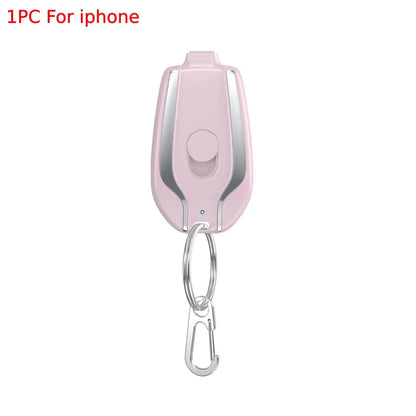 3-1PCS Mini Battery Pack Fast Charging Backup Power Bank Android Portable Charger Keychain Charger With Type-C Ultra-Compact