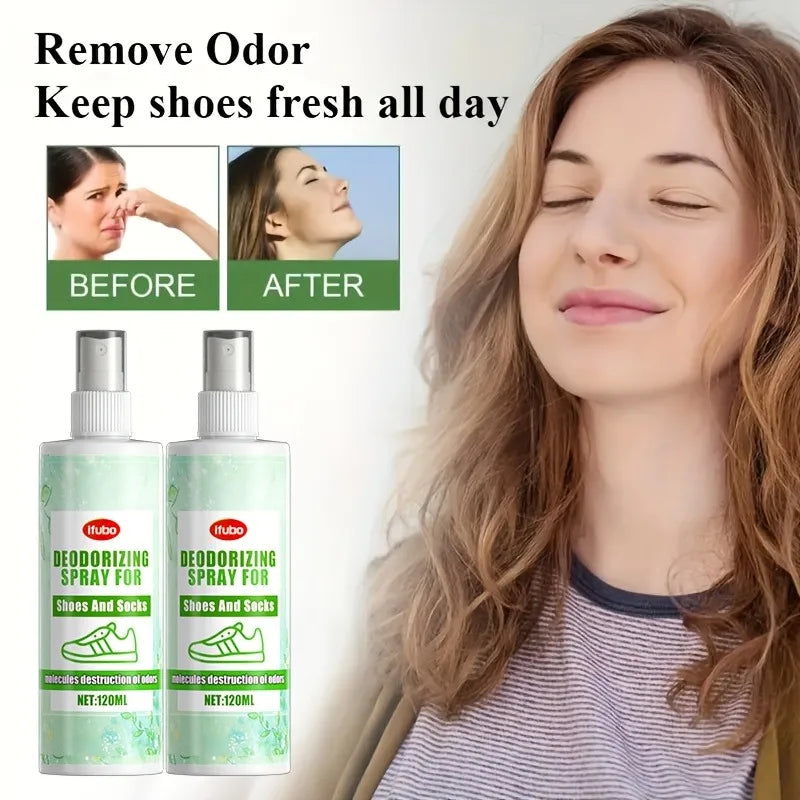 Multifunctional Shoe &amp; Sock Deodorant Spray: Eliminates Odors in Restrooms/Kitchens/Car Interiors, Shoe Cabinet Care
