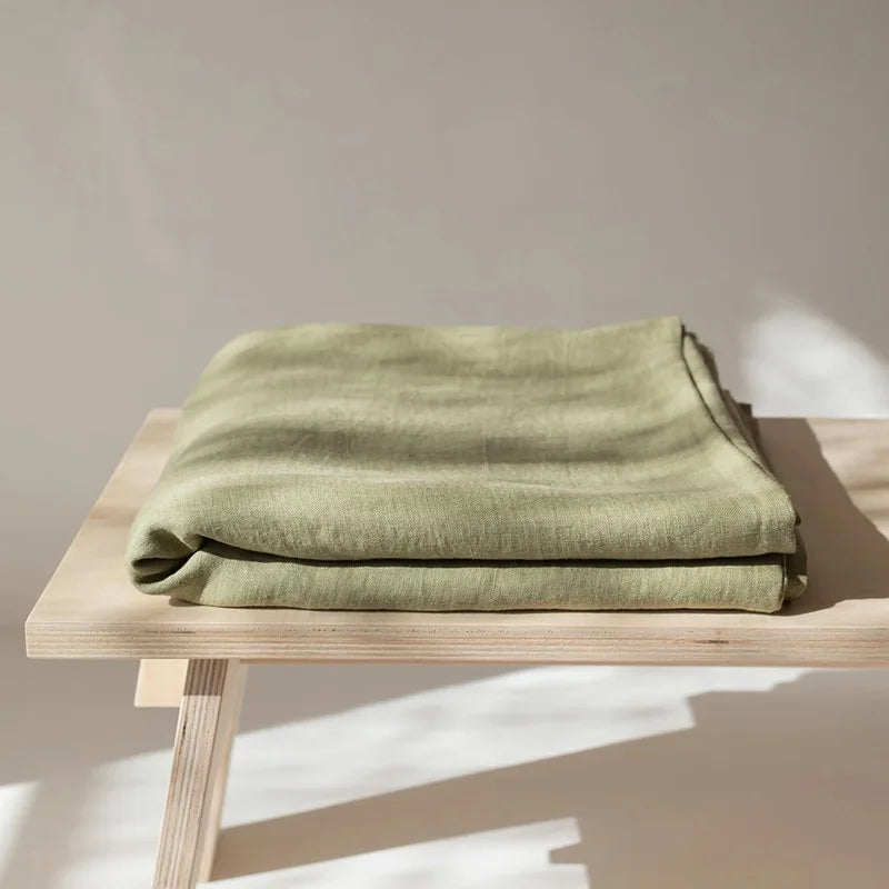 100% French Washed Pure Linen Sheets, Breathable and Cooling Bed Sheets, Soft Durable for Hot Sleepers Anti-Tear Line Flax Sheet