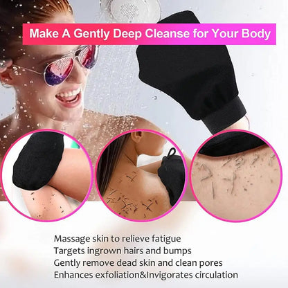 1Pc Hot Moroccan Hammam Exfoliating Mitt Kessa Scrub Glove Preparation Durable Shower Scrub Gloves Body Facial Tan Massage Mitt