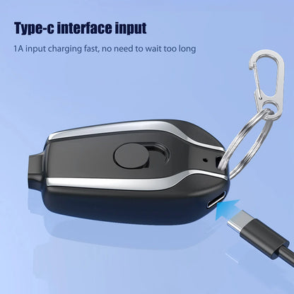 3-1PCS Mini Battery Pack Fast Charging Backup Power Bank Android Portable Charger Keychain Charger With Type-C Ultra-Compact