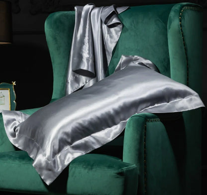2X 100% Natural Double Sided Mulberry Silk Pillowcase for Hair and Skin 25MM Breathable Lyocell Fiber