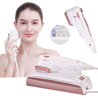 Hifu Focused Beauty Machine Mini Hifu Therapy Skin Tightening Facial Lifting Delicate Skin Whitening Device Anti Wrinkle Aging