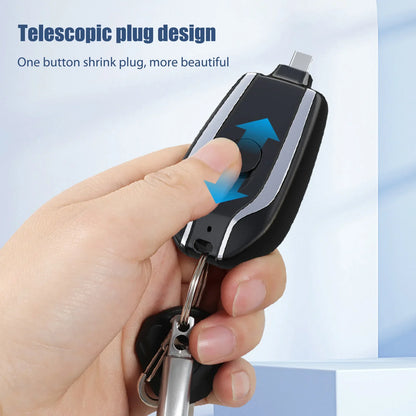 3-1PCS Mini Battery Pack Fast Charging Backup Power Bank Android Portable Charger Keychain Charger With Type-C Ultra-Compact