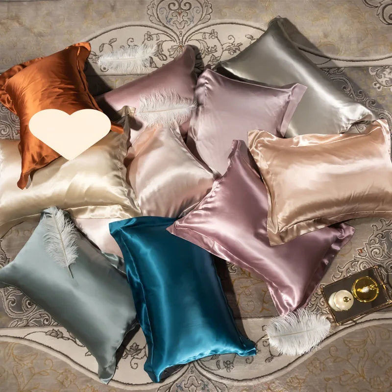 2X 100% Natural Double Sided Mulberry Silk Pillowcase for Hair and Skin 25MM Breathable Lyocell Fiber