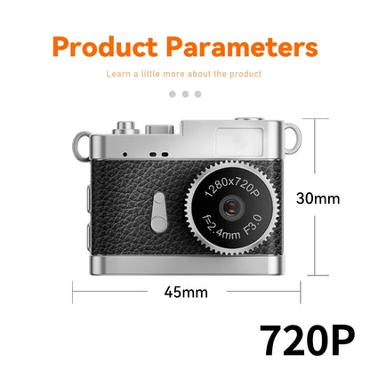 S142 Retro Digital Camera 720P Video Recorder LED Fill Light 0.96 Inch IPS Screen Portable Mini digital Camera