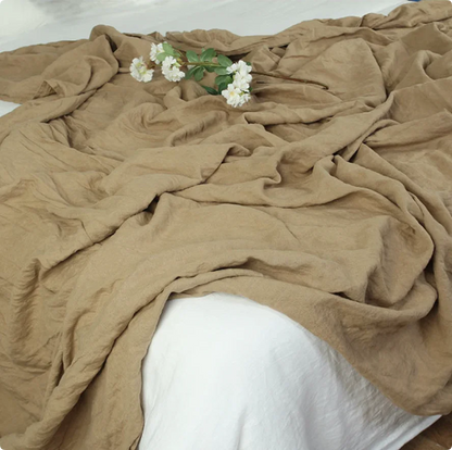 3PCS 100% Pure washed flax Linen Sheet Set Natural Flax Bed Sheets 2 Pillowcases Breatherable Soft Farmhouse Bedding Flat Sheet